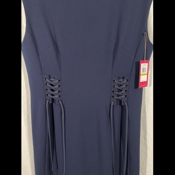 NWT Vince Camuto Side Lace Ponte Dress 14 Sky Blue - Picture 4 of 12